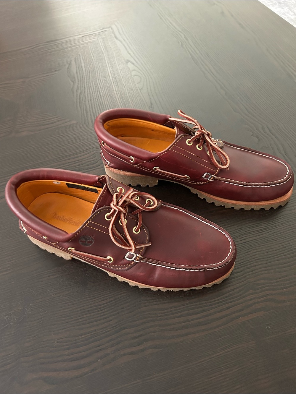 TIMBERLAND HAND SEWN LEATHER LUG BOAT SHOE SIZE 11 - Picture 2 of 11